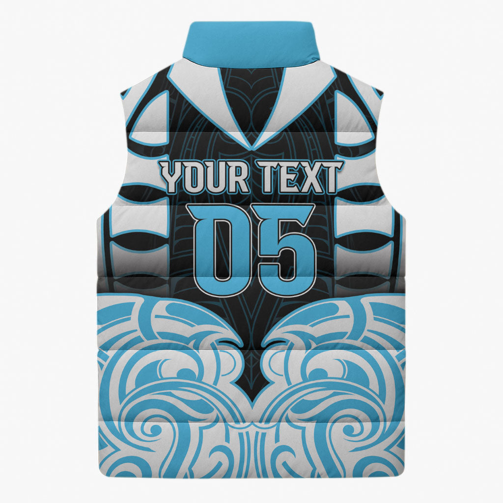 Custom Aotearoa Ngati Kahungunu Sleeveless Puffer Jacket New Zealand Traditional Maori Pattern