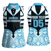 Custom Aotearoa Ngati Kahungunu Women Sleeveless Polo Shirt New Zealand Traditional Maori Pattern