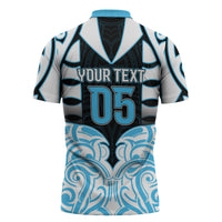 Custom Aotearoa Ngati Kahungunu Zipper Polo Shirt New Zealand Traditional Maori Pattern