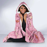 Pink Palaka Hawaiian And Japanese Hooded Blanket Sakura Lei With Koi Fish - Polynesian Pride