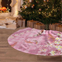 Pink Palaka Hawaiian And Japanese Tree Skirt Sakura Lei With Koi Fish - Polynesian Pride