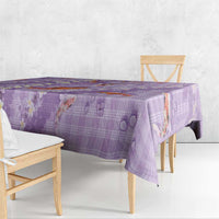 Purple Palaka Hawaiian And Japanese Tablecloth Sakura Lei With Koi Fish - Polynesian Pride