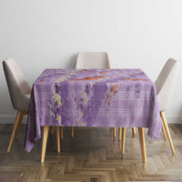Purple Palaka Hawaiian And Japanese Tablecloth Sakura Lei With Koi Fish - Polynesian Pride