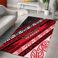 Aotearoa Te Arawa Area Rug New Zealand Maori Tribal Fern Pattern