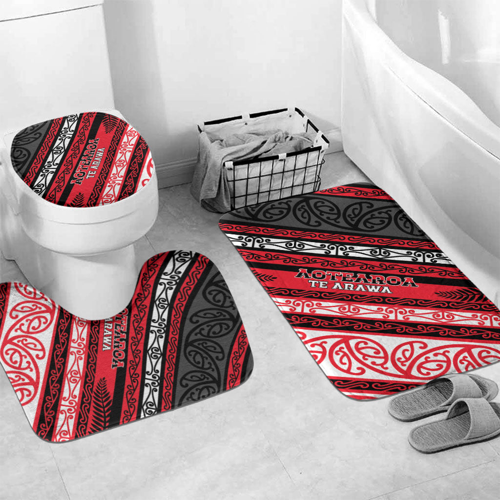 Aotearoa Te Arawa Bathroom Set New Zealand Maori Tribal Fern Pattern