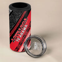 Personalised Aotearoa Te Arawa 4 in 1 Can Cooler Tumbler New Zealand Maori Tribal Fern Pattern