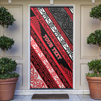 Personalised Aotearoa Te Arawa Door Cover New Zealand Maori Tribal Fern Pattern