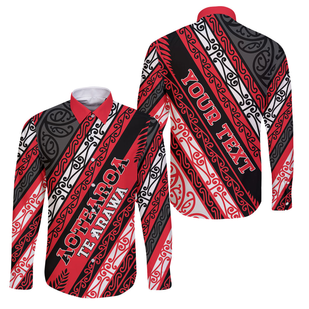 Personalised Aotearoa Te Arawa Family Matching Off Shoulder Short Dress and Hawaiian Shirt New Zealand Maori Tribal Fern Pattern