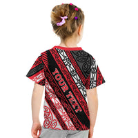 Personalised Aotearoa Te Arawa Kid T Shirt New Zealand Maori Tribal Fern Pattern