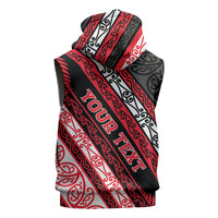 Personalised Aotearoa Te Arawa Sleeveless Hoodie New Zealand Maori Tribal Fern Pattern