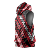 Personalised Aotearoa Te Arawa Sleeveless Hoodie New Zealand Maori Tribal Fern Pattern