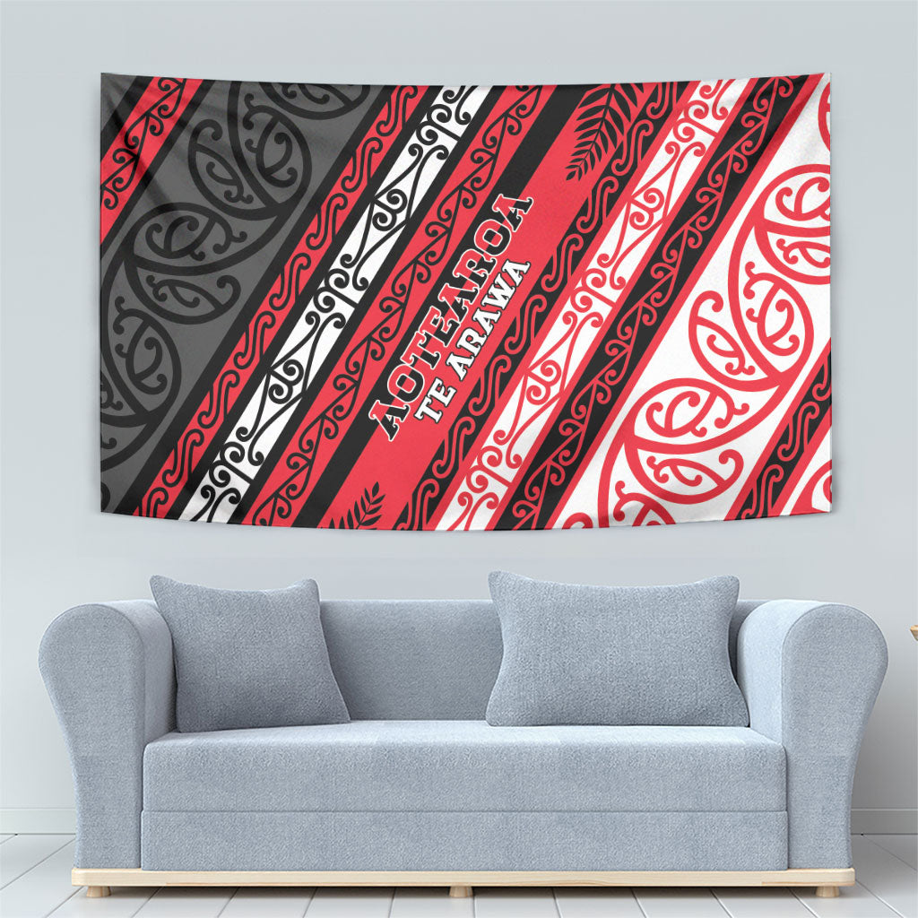 Aotearoa Te Arawa Tapestry New Zealand Maori Tribal Fern Pattern