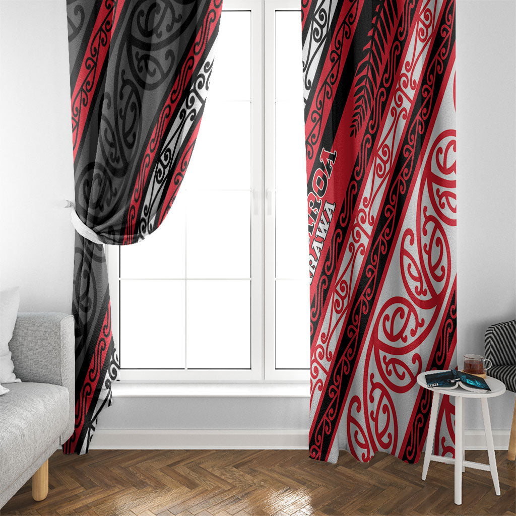 Aotearoa Te Arawa Window Curtain New Zealand Maori Tribal Fern Pattern
