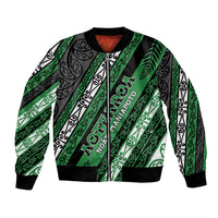 Personalised Aotearoa Ngati Maniapoto Bomber Jacket New Zealand Maori Tribal Fern Pattern
