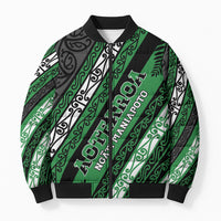 Personalised Aotearoa Ngati Maniapoto Bomber Puffer Jacket New Zealand Maori Tribal Fern Pattern