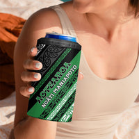 Personalised Aotearoa Ngati Maniapoto 4 in 1 Can Cooler Tumbler New Zealand Maori Tribal Fern Pattern