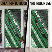 Personalised Aotearoa Ngati Maniapoto Door Cover New Zealand Maori Tribal Fern Pattern