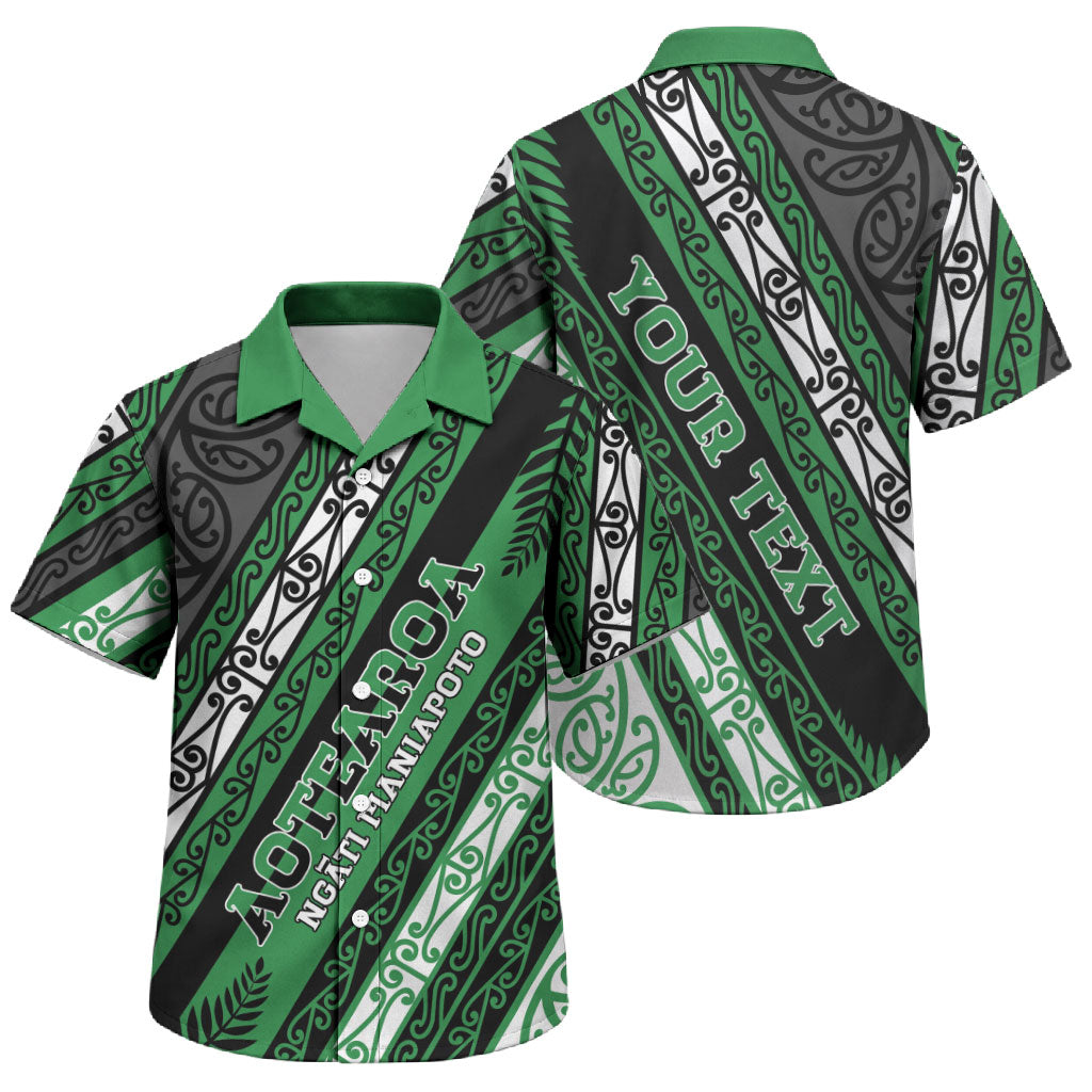 Personalised Aotearoa Ngati Maniapoto Family Matching Long Sleeve Bodycon Dress and Hawaiian Shirt New Zealand Maori Tribal Fern Pattern