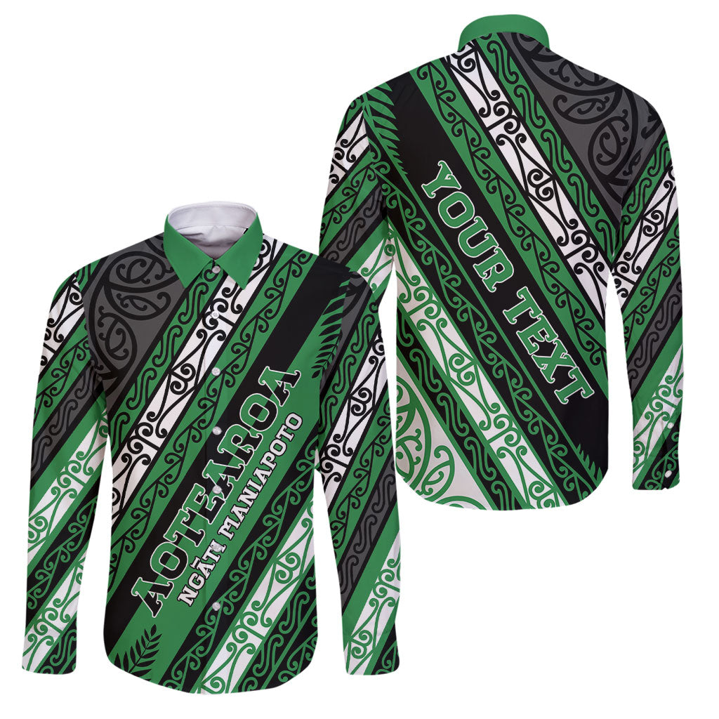 Personalised Aotearoa Ngati Maniapoto Family Matching Summer Maxi Dress and Hawaiian Shirt New Zealand Maori Tribal Fern Pattern