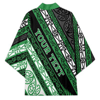 Personalised Aotearoa Ngati Maniapoto Kimono New Zealand Maori Tribal Fern Pattern