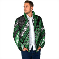 Personalised Aotearoa Ngati Maniapoto Padded Jacket New Zealand Maori Tribal Fern Pattern