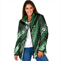 Personalised Aotearoa Ngati Maniapoto Padded Jacket New Zealand Maori Tribal Fern Pattern
