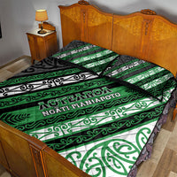 Aotearoa Ngati Maniapoto Quilt Bed Set New Zealand Maori Tribal Fern Pattern