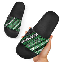 Aotearoa Ngati Maniapoto Slide Sandals New Zealand Maori Tribal Fern Pattern