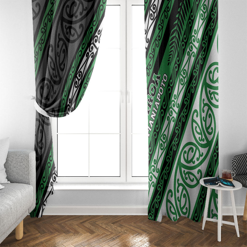 Aotearoa Ngati Maniapoto Window Curtain New Zealand Maori Tribal Fern Pattern