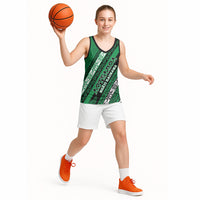 Personalised Aotearoa Ngati Raukawa Basketball Jersey New Zealand Maori Tribal Fern Pattern