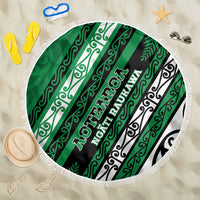 Aotearoa Ngati Raukawa Beach Blanket New Zealand Maori Tribal Fern Pattern