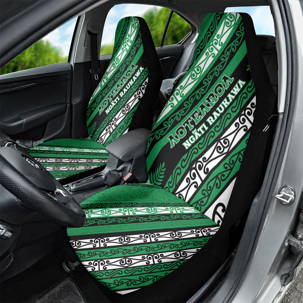 Aotearoa Ngati Raukawa Car Seat Cover New Zealand Maori Tribal Fern Pattern