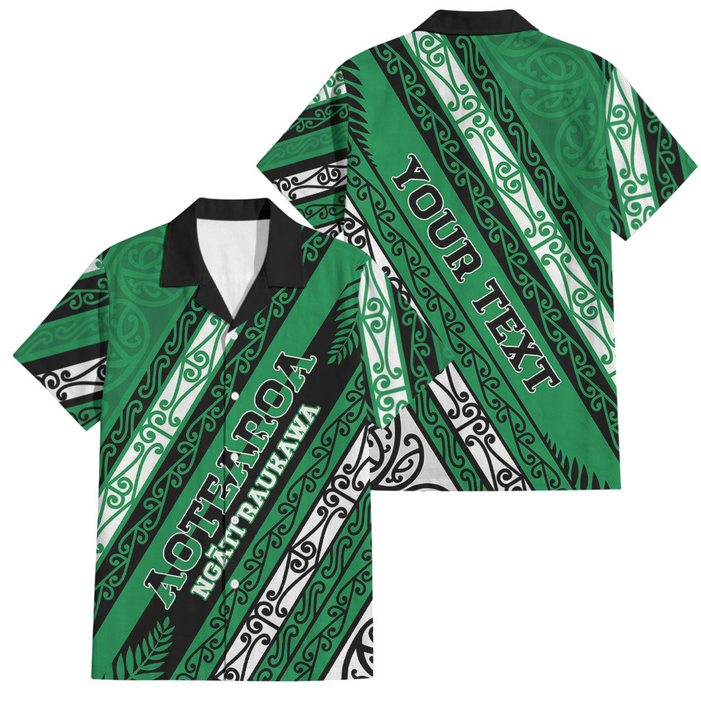 Personalised Aotearoa Ngati Raukawa Family Matching Long Sleeve Bodycon Dress and Hawaiian Shirt New Zealand Maori Tribal Fern Pattern