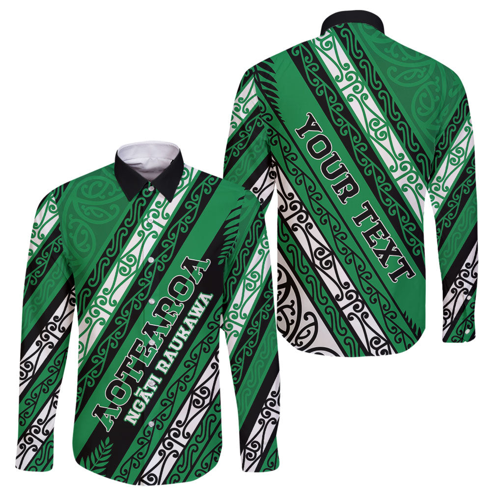 Personalised Aotearoa Ngati Raukawa Family Matching Puletasi and Hawaiian Shirt New Zealand Maori Tribal Fern Pattern