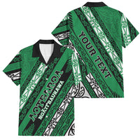Personalised Aotearoa Ngati Raukawa Family Matching Summer Maxi Dress and Hawaiian Shirt New Zealand Maori Tribal Fern Pattern
