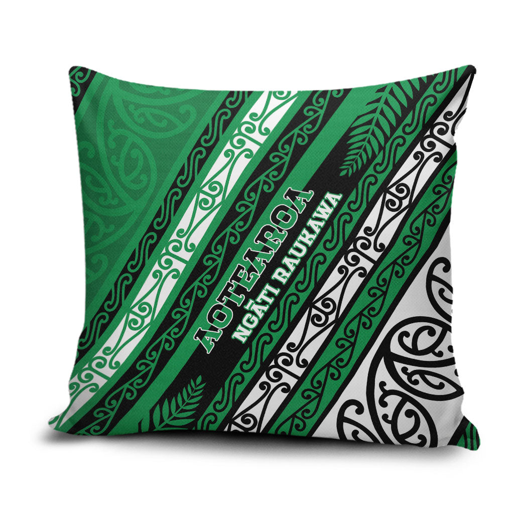 Aotearoa Ngati Raukawa Pillow Cover New Zealand Maori Tribal Fern Pattern