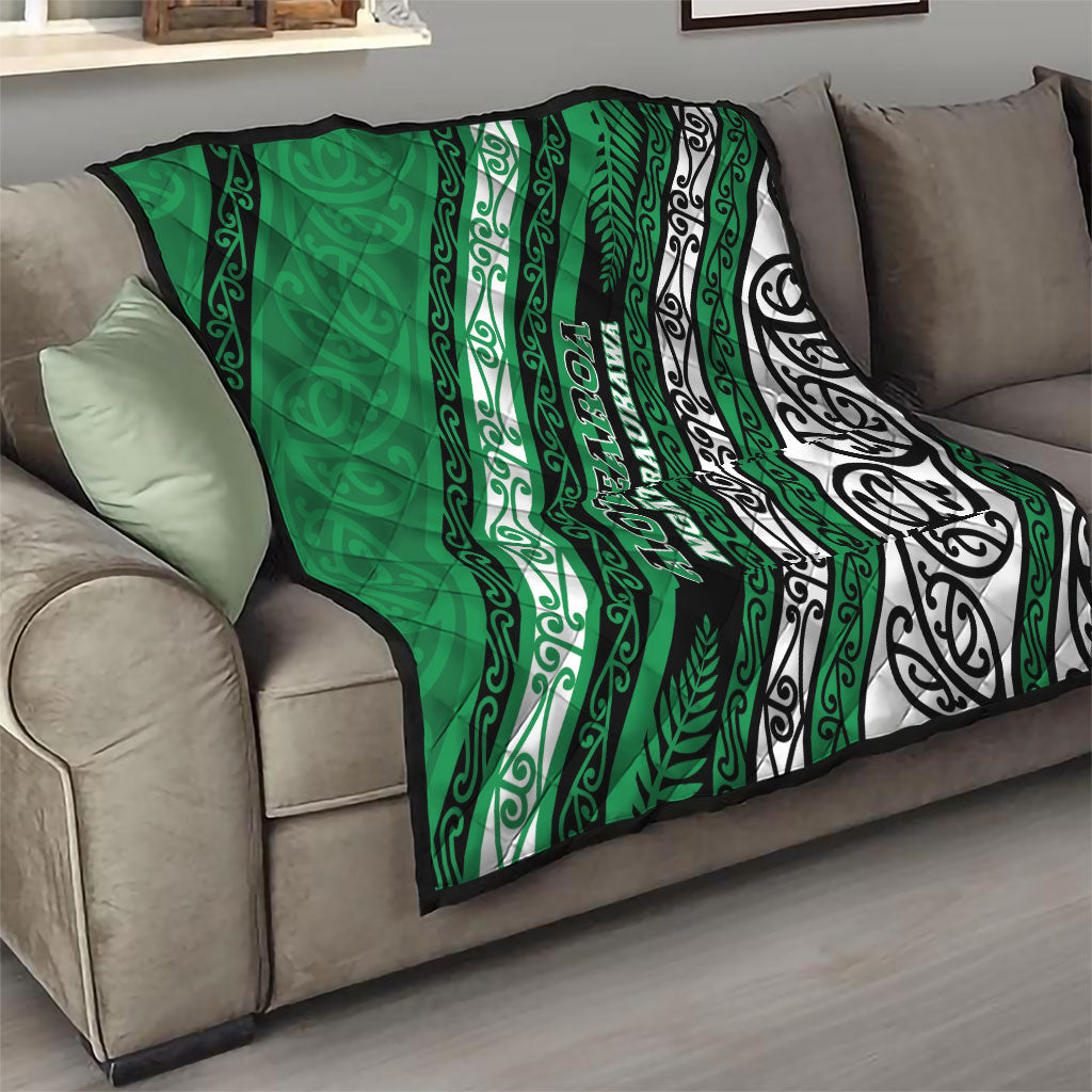 Aotearoa Ngati Raukawa Quilt New Zealand Maori Tribal Fern Pattern