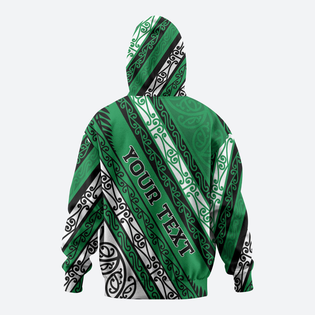 Personalised Aotearoa Ngati Raukawa Zip Hoodie New Zealand Maori Tribal Fern Pattern