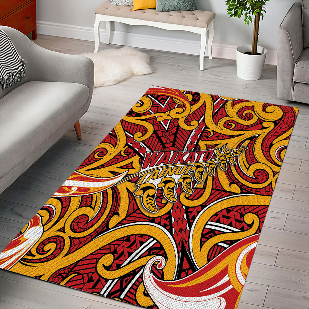 Aotearoa Waikato Tainui Area Rug Maori Tribal Pattern Koru Motif
