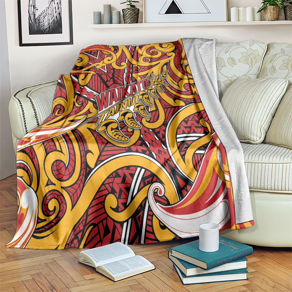 Aotearoa Waikato Tainui Blanket Maori Tribal Pattern Koru Motif DT05 Yellow - Polynesian Pride