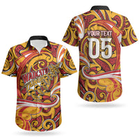 Custom Aotearoa Waikato Tainui Couples Matching Tank Maxi Dress and Hawaiian Shirt Maori Tribal Pattern Koru Motif
