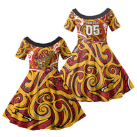 Custom Aotearoa Waikato Tainui Family Matching Mermaid Dress and Hawaiian Shirt Maori Tribal Pattern Koru Motif