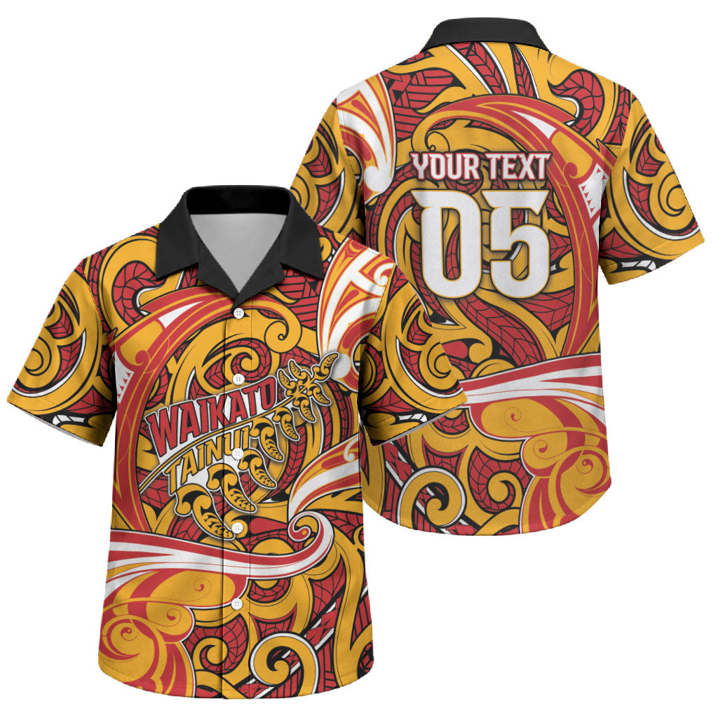 Custom Aotearoa Waikato Tainui Family Matching Off Shoulder Maxi Dress and Hawaiian Shirt Maori Tribal Pattern Koru Motif