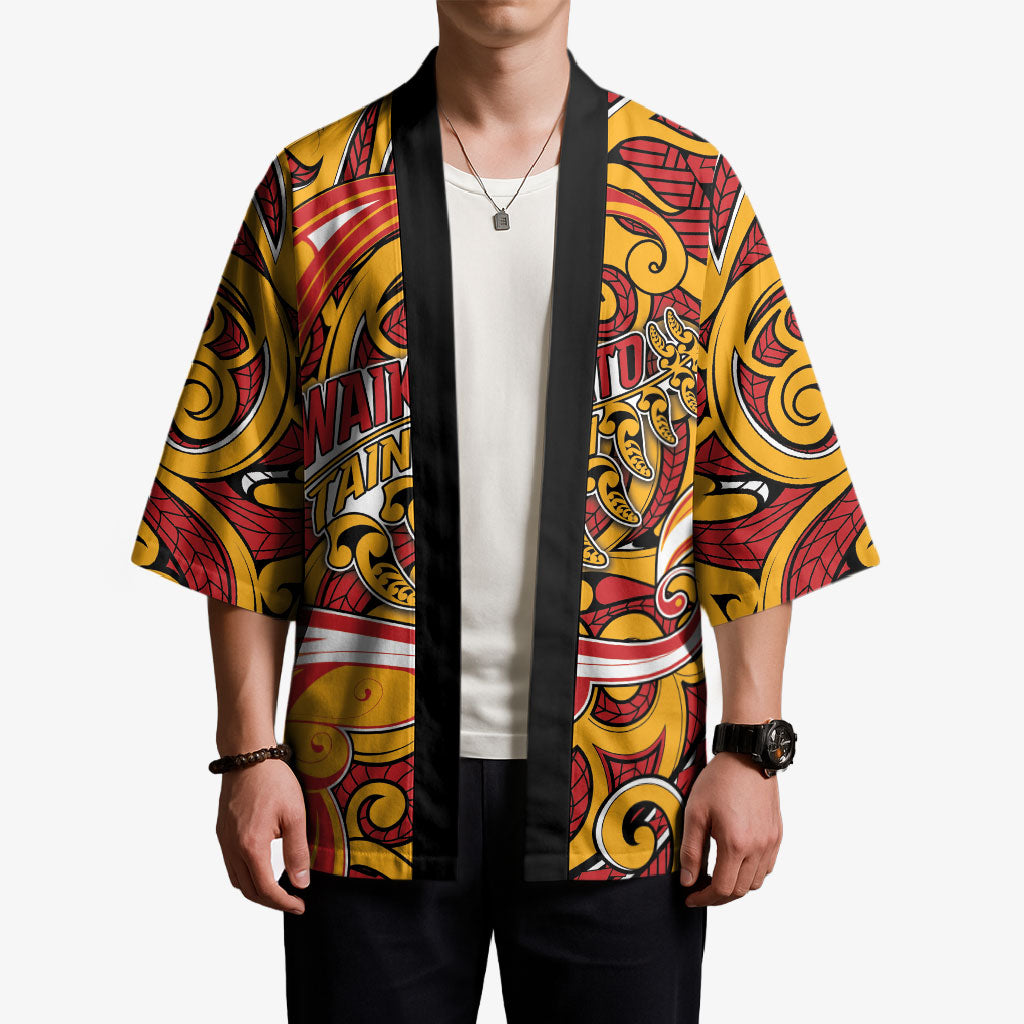 Custom Aotearoa Waikato Tainui Kimono Maori Tribal Pattern Koru Motif