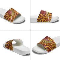 Aotearoa Waikato Tainui Slide Sandals Maori Tribal Pattern Koru Motif