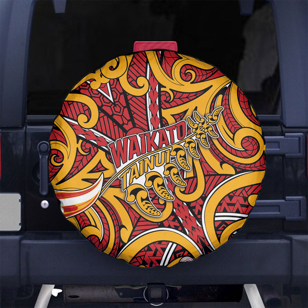 Aotearoa Waikato Tainui Spare Tire Cover Maori Tribal Pattern Koru Motif