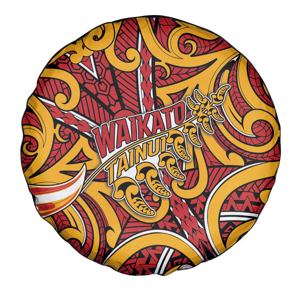 Aotearoa Waikato Tainui Spare Tire Cover Maori Tribal Pattern Koru Motif