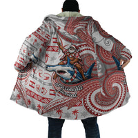 French Polynesian Christmas Cloak Santa Riding Hammerhead Shark Tahitian DT05 - Polynesian Pride