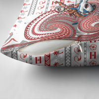 French Polynesian Christmas Pillow Cover Santa Riding Hammerhead Shark Tahitian DT05 - Polynesian Pride
