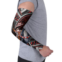 Aotearoa Christmas Arm Sleeves Santa Riding Humpback Whale Maori Koru DT05 - Polynesian Pride